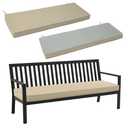 Outdoor Bench Cushion, Water-Resistant & Fade-Resistant, Porch Swing Cushions with Ties, Patio Furniture Seat Pads for Garden Loveseat Settee, Removable Cover Non-Slip Bottom, 59 x 16 Inch, Natural