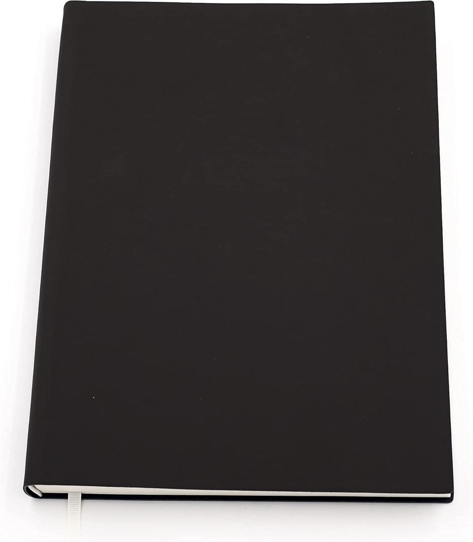 Large Thick Journal Notebook,Lined Papers,A4 8.4x11.4 inches,416 Pages,Soft Faux Leather Cover (Black,Ruled)