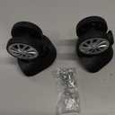 2Pcs 55mm Rubber Swivel Castor Wheels - 360 Degree Quiet Trolley & Furniture Caster, 55 millimeters