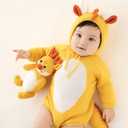 Newborn Photography Props Dragon Style Photo Posing Outfits,(Fits for 13-17 Lbs Baby) Crochet Knitted Romper and Hat,Newborn Photography Accessories for Posing (Costume+Hat,Yellow)