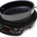 NUWAVE Flex Precision Induction Cooktop, 10.25 Shatter-Proof Ceramic Glass, 6.5 Heating Coil, 45 Temps from 100F to 500F, 3 Wattage Settings 600, 900 & 1300 Watts, 9 Duralon Ceramic Pan Included