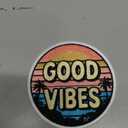 3.5" Good Summer Vibes Iron On Patch - Embroidered Summer Palm Trees Hippie Hawaii Chill Applique Appliques Iron On Sew On Patches for Holes, Clothing, Jeans, Hat, Backpacks, Clothes