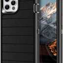 Paprose for iPhone 12 Pro Max Case/iPhone 13 Pro Max Case Heavy Duty 3-Layer[Shockproof][Dropproof][Dust-Proof] Military Grade Rugged Full Body Protection Cover Case 6.7 inch,Black