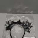 Needzo Halloween Mouse Ear Headband, Glitter Party Decoration Costume Accessories for Girls and Women, One Size (Spiderweb)