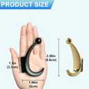 4 Pack Towel Hooks, Metal Wall Mounted Coat Hooks for Bathroom Bedroom Entryway for Hanging Robes Keys Bags(Gold)