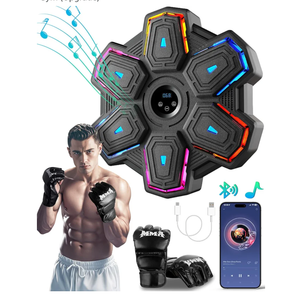 Prorobust Music Boxing Machine with Gloves, Smart Bluetooth Wall Mounted Music Boxing Trainer, LED Boxing Target Workout Equipment for Home, Office, Gym (Upgrade)