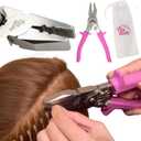 Keratin Bond Hair Extension Remover Pliers – HeavyDuty Professional Tool with Extended Handles & Dual Pivot – Designed for Hardened Keratin Bonds, Also Works for Microbead Extensions