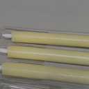 Flameless Taper Candles, 9.6" Real Wax Battery Operated, 3 Pack Led Candles with 3D Wick, Flickering, Ivory