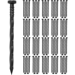Gardzen 100 pcs Landscape Edging Anchoring Spikes, 6 inches Yard Lawn Paver Edging Stakes for Weed Barrier, Garden Fence, Artificial Turf