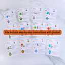 Winlyn 24 Sets 12 Designs Christmas Craft Kits Winter Crafts DIY Holiday Bauble Ornaments Tree Decorations Sets Festive Foam Stickers Arts and Crafts for Kids Party Favors Home Classroom Activities