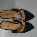 Rekayla Mules for Women Adjustable Strap Pointed Toe Backless Loafer Shoes 7
