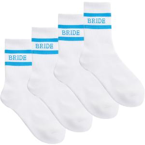 2 Pairs Bride Socks For Wedding Day,Stylish Cotton Bride To Be Socks Women,Bachelorette Party Favor,Bridesmaid Gift (One Size, Blue)