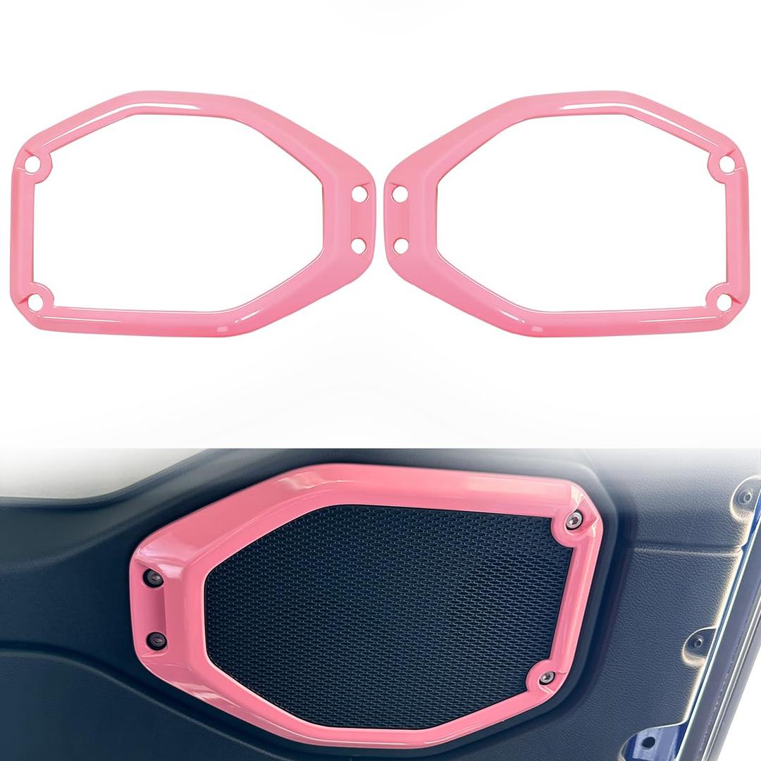 BARONG for Jeep Wrangler JL JLU 2018-2023 for Jeep Gladiator JT 2020-2023 Accessories Interior Top Roof Speaker Cover Trim (Pink