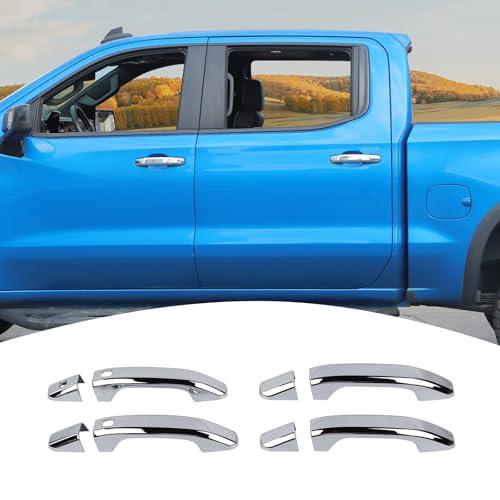 PDKLIN for Silverado Door Handle Cover Trim for Chevy Silverado GMC Sierra 2019 up for Colorado 2023 up Chrome Exterior Accessories 4pcs