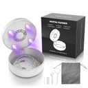 Voraiya UV Retainer Case with Fan, Portable Cleaning Denture Cases with UV Lights Rechargeable Retainers Cleaner Container for Partial Denture, Aligners, Mouth Guard, Night Guard, Braces
