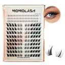 Lash Clusters with Bottom Lashes Cat Eye Lash Cluster Eyelash Extensions Wispy C Curl Fox Eye Lashes Left&Right Fluffy Eyelashes Clusters, by Momolash