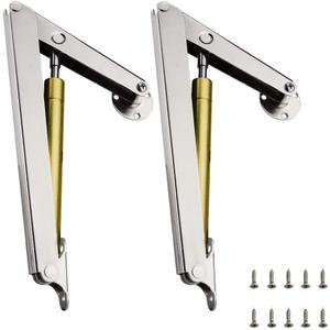 Lid Support Soft Close Hinges Safety Hinges for Toy Box, 2pcs 150N Supports Gas Strut Hydraulic Rod, for Kitchen Cabinet Door Cupboard Toy Box (150N/26lb/15KG)