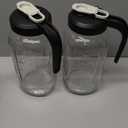 Set of 2, Glass Pitcher with Lid - 2 Quart Mason Jar Pitcher with Filter Lid, Wide Mouth Jar Leak-proof Water Jug, Heavy Duty Container for Water, Juice, Milk, Tea, Iced Coffee, and Drinks
