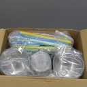 Lallisa 100 Sets Clear Plastic Cups with Dome Lids and Colorful Straws, Disposable Slushie Smoothie Cups PET Beverage for Party Iced Coffee Cold Drinks Juice Milkshake Fruit Tea Dessert(32 oz)