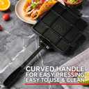 ZENCA Square Tortilla Press 8 Inch Cast Iron Flatbread Maker Pre-Seasoned with Vegetable Oil Heavy-Duty Tortilla, Roti & Arepa Press Easy to Use & Clean Nonstick Surface