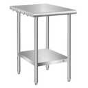 Stainless Steel Table for Prep & Work, Commercial Stainless Steel Prep Metal Table for Home Kitchen Restaurant Space Expansion (24 x 18 x 33 Inch)