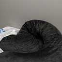 HIPHOP PANDA U-Shaped Pregnancy Pillow for Sleeping - Full Body Maternity Support Pillow with Removable Cover - Comfort for Back, HIPS, Legs, Belly - 57 Inch for Pregnant Women, Black