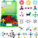 EXBEPE Comprehensive Chemistry Molecular Model Kit 406pc Organic and Inorganic STEM Set,Middle,High School,and College Supplies, Educational Science Set Learning Structure and Reactions Student Gifts