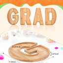 Bagrox Grad Charcuterie Letters Fillable,Wooden Grad Letters, Wood Charcuterie Letters, Fillable Letters for Food, Graduation Decorations