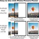 JCJMY 18x24 Picture Frame Set of 3 with 16x20 Mat, Display Photo 16x20 with Mat or 18 x 24 Without Mat, Wall Hanging Large 18 by 24 Poster Frame with Plexiglass, 3 Pack, Black