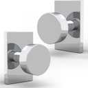 Mega Handles Laura Dummy Door Knob - 2 Pack Heavy Duty Dummy Door Knobs, Non-Turning Silver Door Knobs for French Doors & Closet, Single Side, Fits All Standard Doors - Polished Chrome