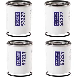 4PCS S3227 Fuel Filter Marine Fuel Water Separator Element Replacement for Marine Outboard Motor Mercury Replace# S3227 320R 490R-RAC-01 18-7948 9-37882 18-7922 18-7922-1