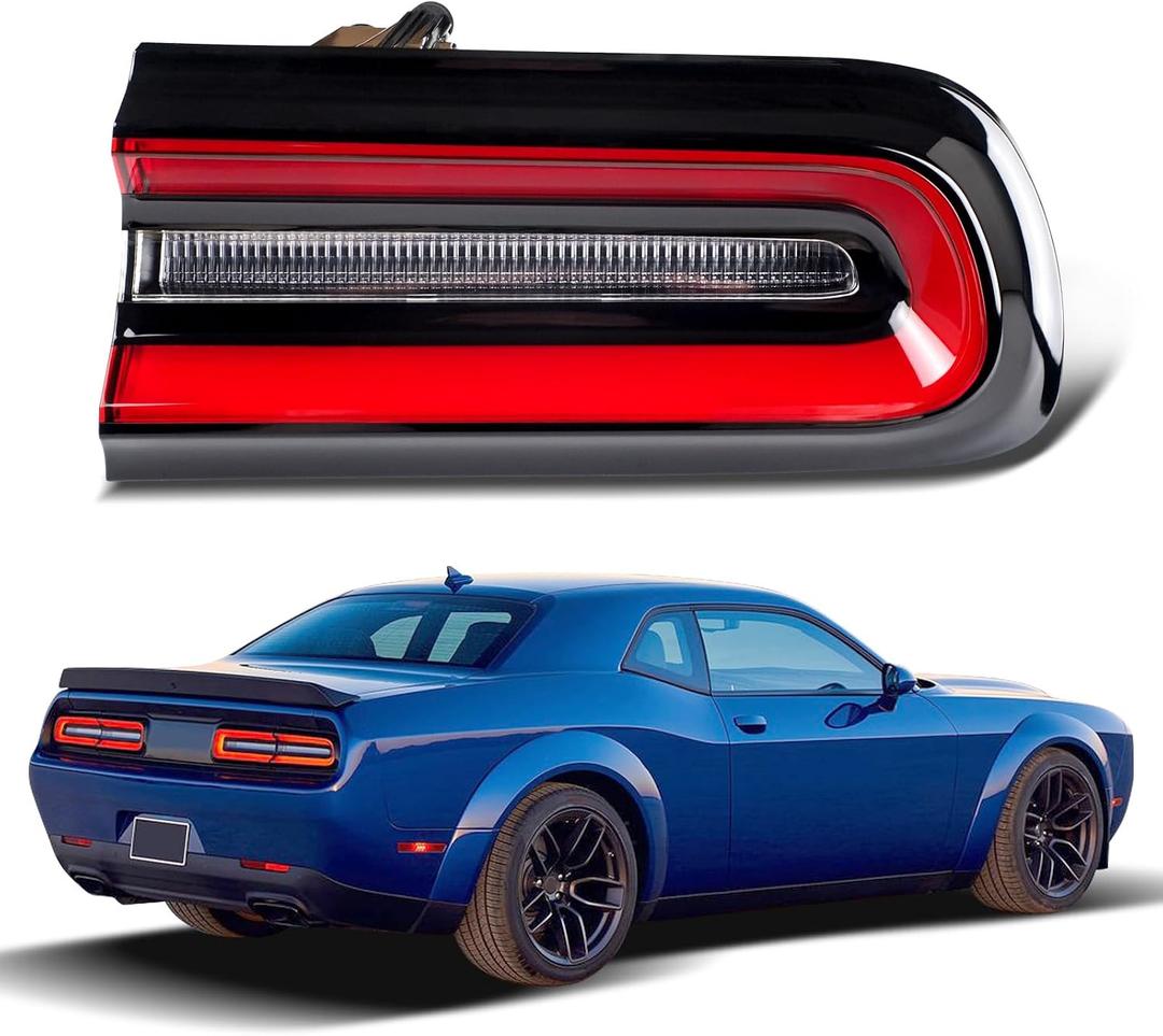 LED Tail Lights Compatible With 2015 2016 2017 2018 2019 2020 2021 2022 2023 Dodge Challenger Outer Rear Lights Assembly Factory OEM Taillights 68403954AB CH2801207 Right Passenger Side