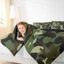 Feelyou Kids Camo Comforter Set Boys Army Camouflage Lightweight Bedding Set for Girls Teens Youth Man Colorful Pattern Art Decor Comforter Brown Green Quilt Set with 2 Pillowcases 3Pcs Bedding Queen (Multi 19)