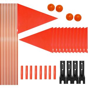 12PCS Bike Flag,6 Feet Bike Safety Flag with Heavy Duty Fiberglass Flag Pole and Mounting Bracket High Visibility Reflective Bike Trailer Safety Flag Adjustable Bicycle Flag Pole for Cycling