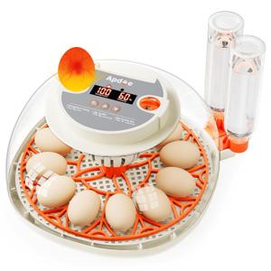 Egg Incubator with Temperature and Humidity Control, Automatic Egg Turner, Egg Candler, External Water Bottle Refill, Air Vent, 360 Clear View, Hatching Chicken Duck Quail Bird, APDOE HatchPro 12