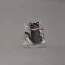 Black Cat What Wooden Christmas Ornament - Fun Black Kitten Holiday Decoration for Kitten Owners - Festive Tree Ornament with Cat in a Christmas Tree Design