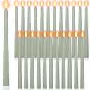 Macarrie 24 Packs Flameless Taper Candles Battery Operated Fake 11 Inch Long Candlelight LED Flameless Candlesticks Flickering Tapered for Spring Summer Wedding(Light Green)