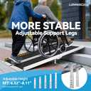 LEMNISCATE Portable Wheelchair Ramp 5FT, Non-Slip Aluminum Handicap Ramp with Handle, Folding Wheel Chair Ramps for Homes Steps, Stairs, Entry, Threshold, Doorways, Scooter, 800LBS Capacity