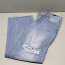 FUNUCA Straight Leg Jeans for Women, High Waisted Wide Leg Loose Microelastic Boyfriend Denim Pants A-Blue, M