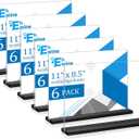 EHWINE 6 Pack Acrylic Sign Holder 8.5 x 11 Horizontal, Double-Sided Stand up Table Top Sign Holders, Clear Acrylic Picture Frame Menu Flyer Paper Holder Display Stand for Office Business Store Wedding Party(Black Base)