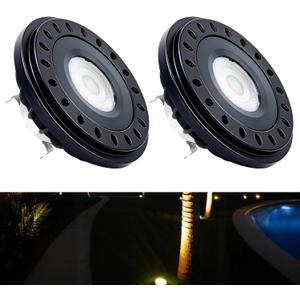 PAR36 LED Landscape Spotlight, PAR 36 LED Bulb 12V-24V 10W, Low Voltage Landscape Light Bulbs 75W 50W Replacement, G53 Base for Flood Light RV Track Light Warm White 2700K 850lm 2-Count