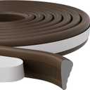 118Wedge Weather Stripping Door Seal Strip for Door Frame,Self-Adhesive Window Insulation for Winter,Dark Foam Gap Filler for Light Noise Blocker,Front Exterior Door Side Draft Stopper,Brown