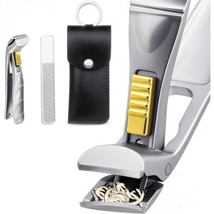 Toenail Clippers for Thick Toenails-Angled Head,Toe Nail Clippers for Thick Nails for Seniors,Finger Nail Clippers for Men with Wide Jaw Opening, Heavy-Duty Nail Cutters