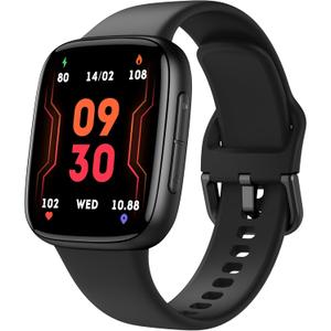 Tensky Smart Watch for Men/Women iPhone & Android, 1.85" AMOLED Screen Fitness Tracker with Bluetooth Call, 3ATM Waterproof 24/7 Heart Rate/Sleep/SpO2 Monitor, Pedometer, 100+ Sport Modes