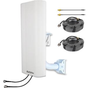 2x2 MIMO Panel Antenna Kit for 4G LTE 5G Compatible with Modem Cellular Router Gateway Hotspot T-Mobile Home Internet | High Gain Directional Antenna with 32ft RF240 SMA Cable, TS9 Adapters
