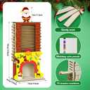 2 x Cinrobiye Countdown to Christmas Wooden Advent CalendarDIY Christmas Advent Countdown Colorable Santa in the Chimney Craft kit for Door Table Wall Mantel Holiday Farmhouse Xmas Decor