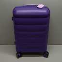 Carry On Luggage 22x14x9 Airline Approved, 22 Inch PP Hardshell Luggage Carry-on Suitcase with Spinner Wheels, Carry On Suitcase Set for Women(Purple) (20IN+BP/TB, GRAPE PURPLE-3PCS)