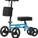 ELENKER Adjustable Steerable Knee Scooter for Foot Injuries Ankles Surgery Medical Knee Walker Crutches Alternative Light Blue