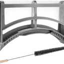 Upgraded AMI PARTS DC61-02595A Dryer Lint Filter Case Screen with Dryer Lint Brush - Stainless Steel Screen and ABS Frame - Fit for sam-sung Dryer, Replaces 2069505, PS4206799, AP4578777, EAP4206799