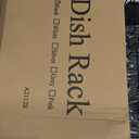 SNTD Dish Drying Rack - Space-Saving Dish Rack for Kitchen Counter, Stainless Steel Dish Drainer with Utensil Holder and Drainboard, 11" W x 15" L (Black)